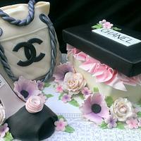Chanel Themed Birthday Cake.