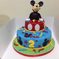 2nd Birthday Mickey Mouse Cake