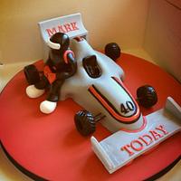 Racing car cake Racing car cake