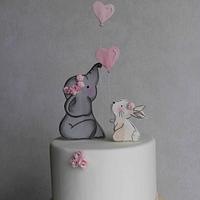 Elephant and Bunny cake