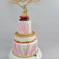 Tree of Love Geode Cake
