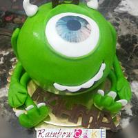 Monster university 3D cake #fondantcake