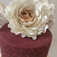 Inspirational cascading rose petal cake
