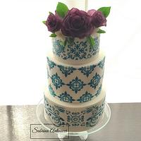 Majolica wedding cake