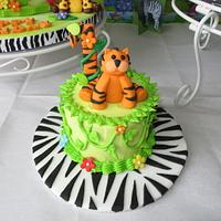 Jungle Cake for my Granddaughter's 1st Birthday!  
