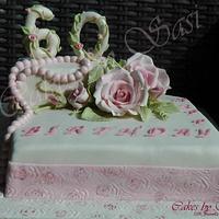 Rose Vines : A 60th birthday Cake