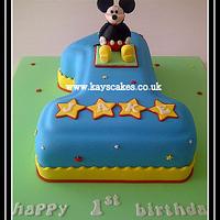 Mickey Mouse Number One Cake