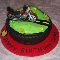 motorcycle cake