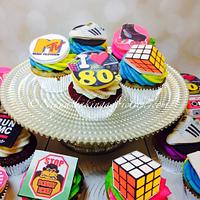 80's Themed Cupcakes