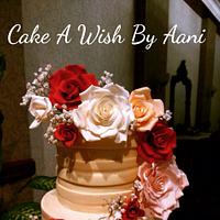 Rose wedding cake 