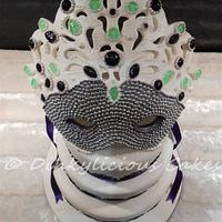 venetian masquerade mask cake