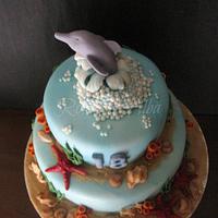 Dolphin sea cake