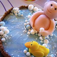 Bathtub Baby Shower Cake