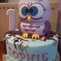 Lilic Owl Birthday cake.