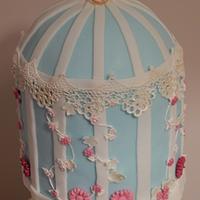 Birdcage wedding cake