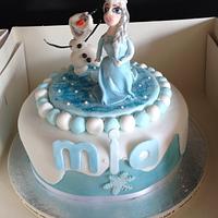 Frozen themed 4th birthday cakes. 