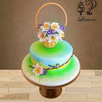 birthday cake - spring flowers