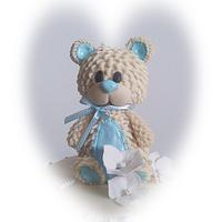 Teddy bear christening cake