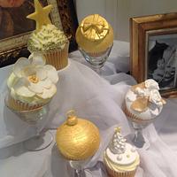 Gold Christmas Cupcake collection