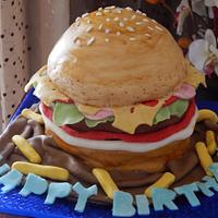 Burger cake 