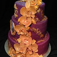 50th Weddingday - Gold Wedding Cake