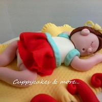 Sleeping baby girl cake
