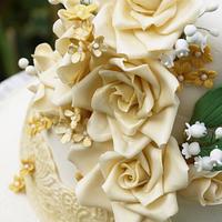 Teresa Golden Wedding Cake