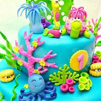 Under the sea cake for a little girl