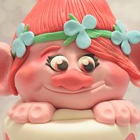 Poppy Troll Cake