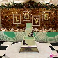 Filagree wedding cake