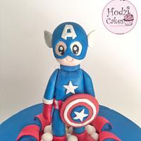 Captain America Cake✊🏻🇺🇸💙❤️