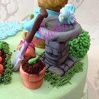 Peter Rabbit and garden cake