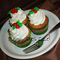 Holly Berry Cupcakes