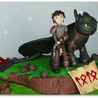 Toothless & Hiccup cake