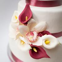 White&Wine wedding cake