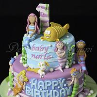 bubble guppies 1st birthday cake