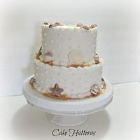 A simple Beach Wedding Cake