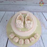 Cute vintage christening cake