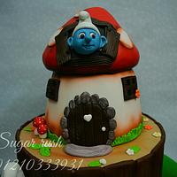 Smurf cake