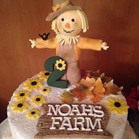 Sugar Scarecrow with Autumn Leaves 