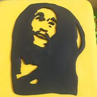 Bob Marley Jamaican themed cake 