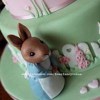 Jemima puddle-duck and Peter rabbit cake