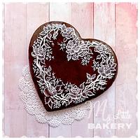 Victorian Heart of Lace cookie