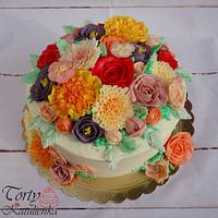 ButterCrem Flower Cake