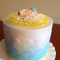 Sweet Baby Girl Ombre Cake