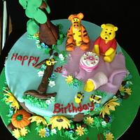 Pooh Cake and cupcakes