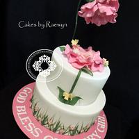 Pink Petals Babyshower Cake