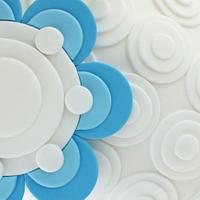 Modern Blue and White Wedding Cake