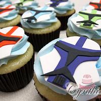 Clone Trooper cupcakes