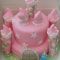 cinderella princess castle cake